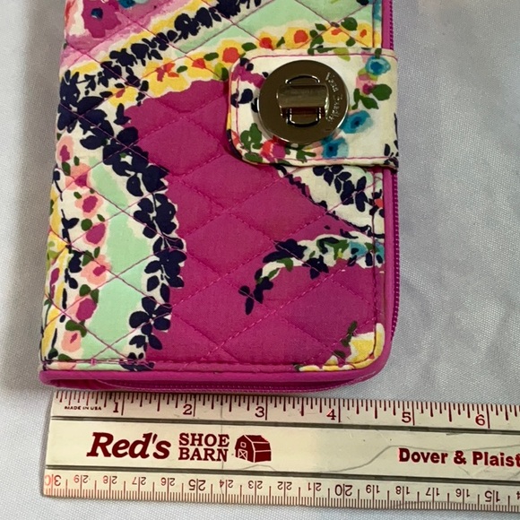 Vera Bradley Pink Floral Quilted Wallet - Picture 11 of 12